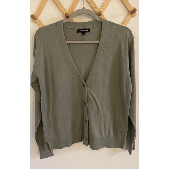 Banana Republic Cardigan Women's Small Forever Sweater Green Button Up Light - Picture 2 of 7